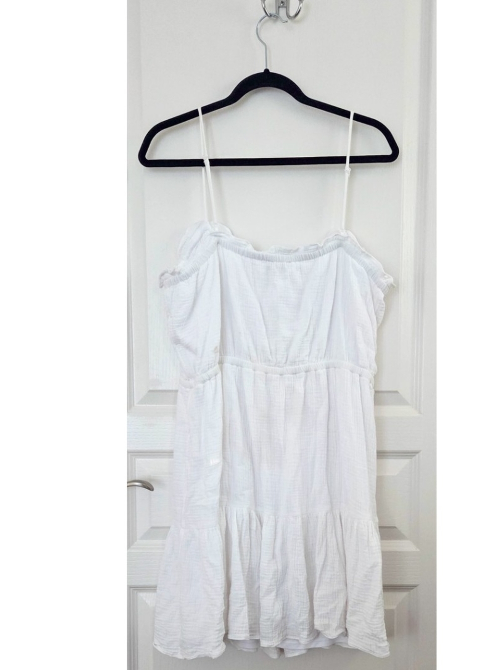 Express White Ruffle Sundress XL - Picture 2 of 3